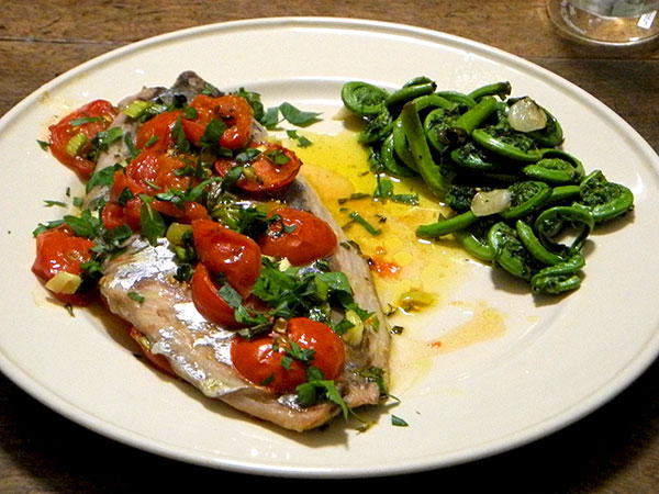 bluefish_roasted_with_tomatoes_fiddleheads