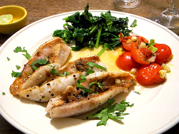 sea_perch_kale_tomatoes