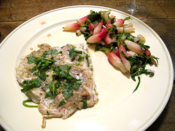 Tautog_dill_pollen_radish_greens