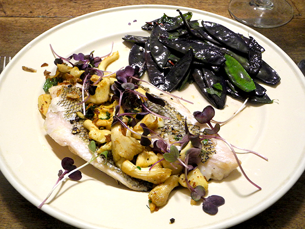 bass_mushrooms_snow_peas